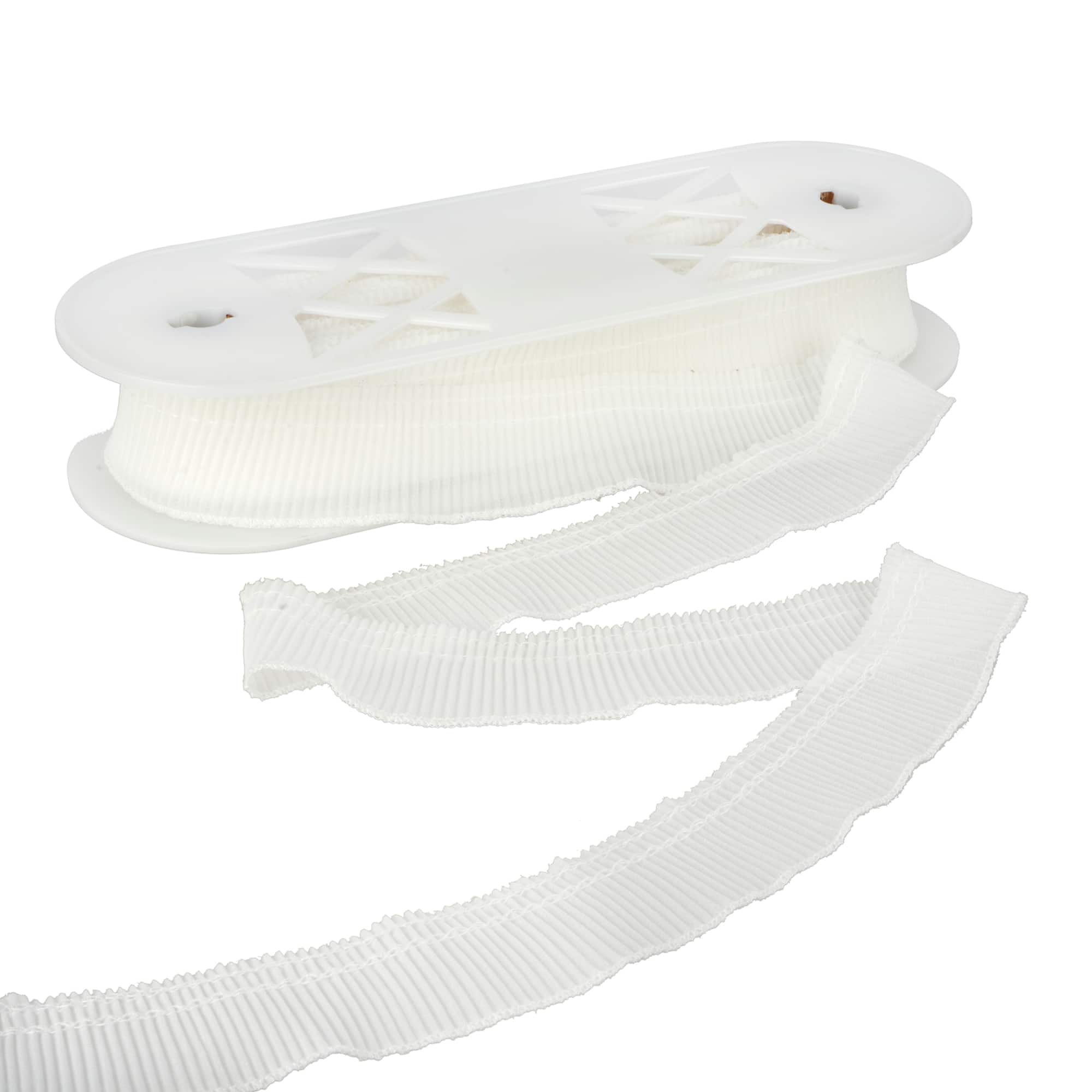 1.37" White Pleated Trim by Celebrate It®